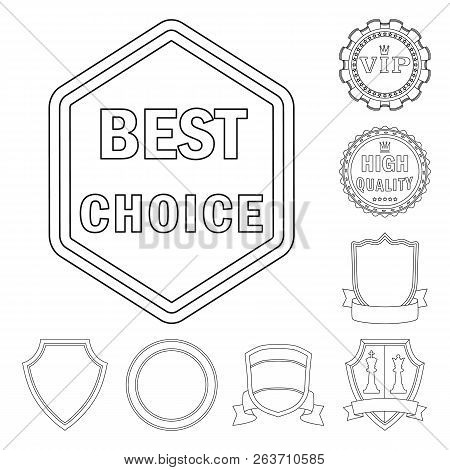 Vector Illustration Of Emblem And Badge Logo. Set Of Emblem And Sticker Stock Symbol For Web.