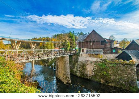 Croatia, Rastoke, Village Near Slunj In Croatia, Old Water Mills On Waterfalls Of Korana River, Beau