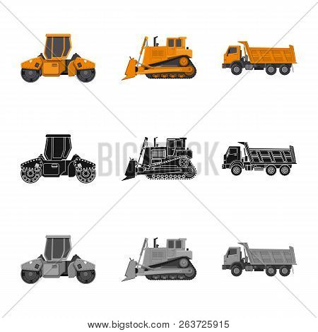 Vector Illustration Of Build And Construction Icon. Collection Of Build And Machinery Stock Vector I