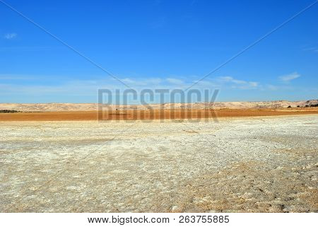 Panoramic View Of The Sahara Desert  Nearby Dakhla Oasis In Egypt. Sahara. Africa