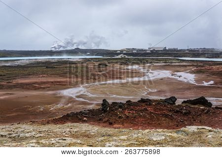 Geothermal Field Of Gunnuhver, Reykjanes Geothermal Power Plant, Iceland