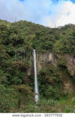 Waterfall On The Cascade Road In Banos, Ecuador