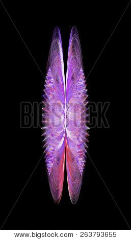 Abstract Ouster Shell Isolated On Black Background, 3d Render