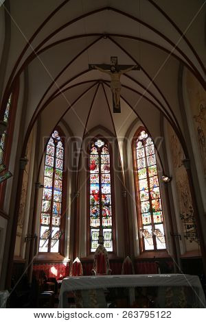 Interior View To The Sacred Heart Of Jesus Cathedral - 31 October 2015 Lome, Togo