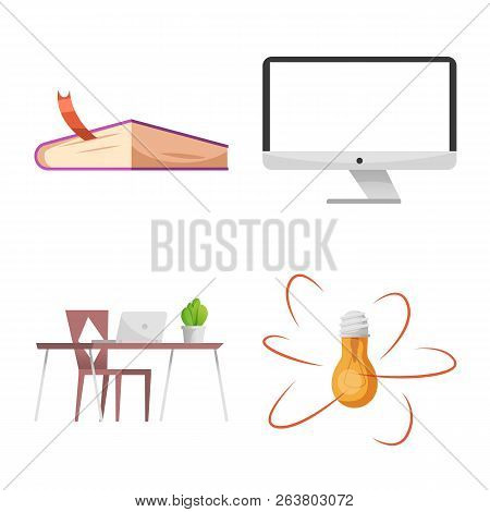 Vector Illustration Of Education And Learning Logo. Collection Of Education And School Stock Vector 