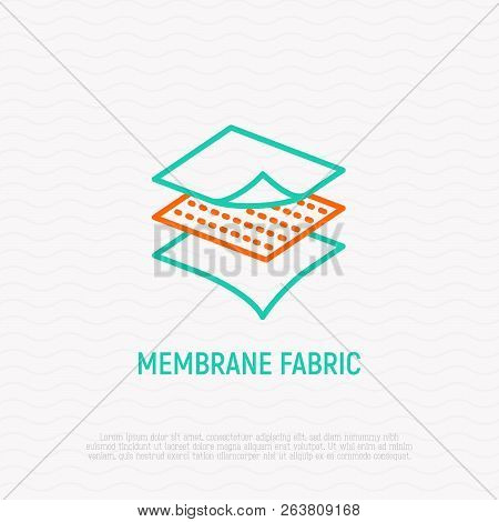 Membrane Fabric Thin Line Icon. Modern Vector Illustration.
