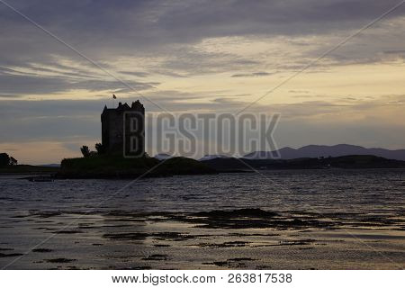 Castle Stalker Is A Tower House About 2.5 Kilometers Northeast Of Port Appin, A Village In Argyll An