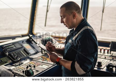 Marine Navigational Officer Or Chief Mate On Navigation Watch