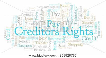 Creditors Rights Word Cloud. Wordcloud Made With Text Only.