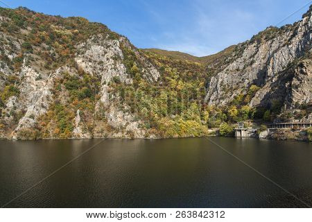 Autumn Landscape From Dam Of The Krichim Reservoir, Rhodopes Mountain, Plovdiv Region, Bulgaria