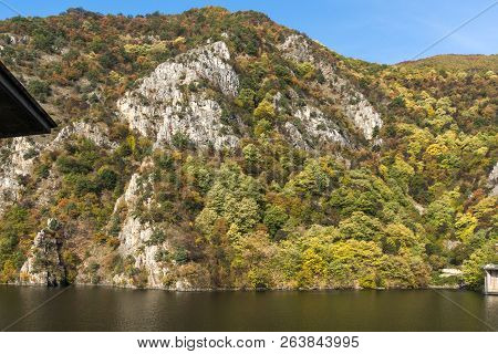 Autumn Landscape From Dam Of The Krichim Reservoir, Rhodopes Mountain, Plovdiv Region, Bulgaria