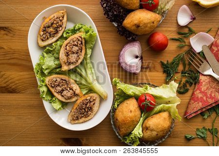 Icli Kofte / Stuffed Meatball Falafel.