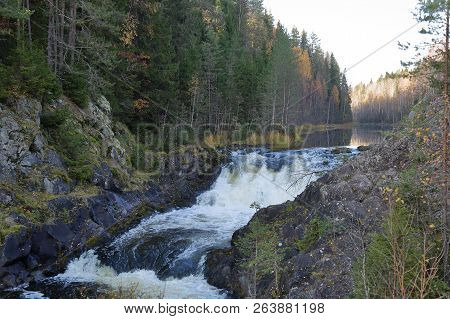 Waterfall Kivach, Karelia, Russia