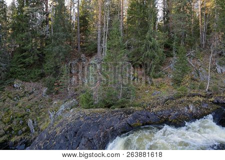 Waterfall Kivach, Karelia, Russia