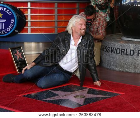 LOS ANGELES - OCT 16:  Sir Richard Branson at the Sir Richard Branson Star Ceremony on the Hollywood Walk of Fame on October 16, 2018 in Los Angeles, CA