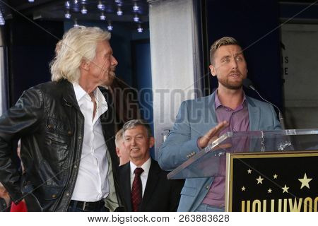 LOS ANGELES - OCT 16:  Sir RIchard Branson, Lance Bass at the Sir Richard Branson Star Ceremony on the Hollywood Walk of Fame on October 16, 2018 in Los Angeles, CA