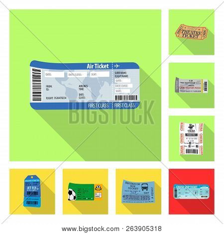 Vector Design Of Ticket And Admission Logo. Collection Of Ticket And Event Stock Vector Illustration