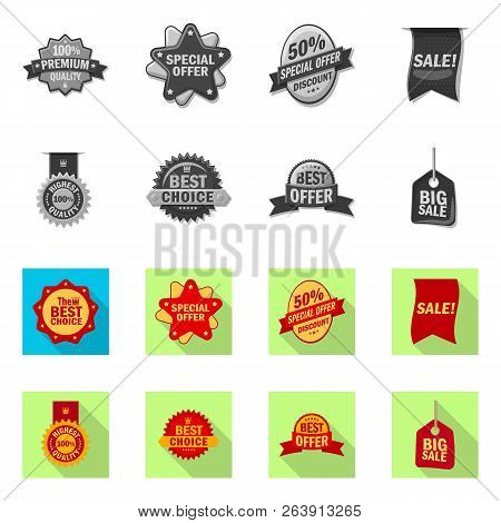 Vector Design Of Emblem And Badge Icon. Collection Of Emblem And Sticker Vector Icon For Stock.