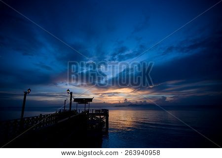 Beautiful Sunset At Mataking Island, Sabah, Malaysia