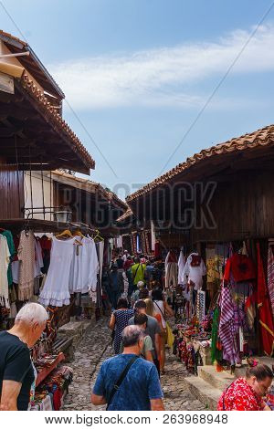 Kruja, Albania -september 2018: The Traditional Ottoman Market In Kruj, The Birth City Of The Nation