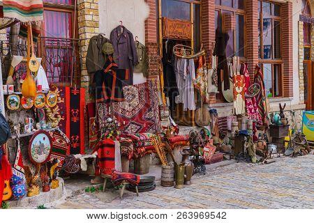 Kruja, Albania -september 2018: The Traditional Ottoman Market In Kruj, The Birth City Of The Nation
