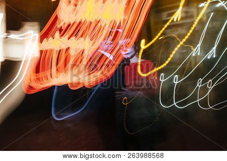 Blur Of Foranium, Ghosts Of The Dead, Long Exposure. A Man And A Woman With A Visage, A Pattern Of S