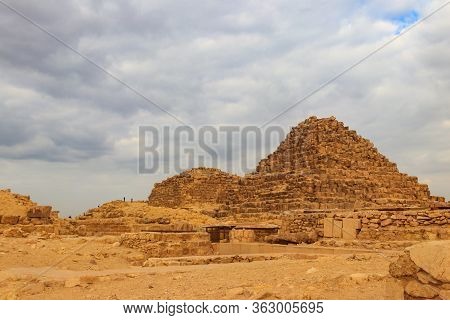 Subsidiary Pyramids In The Giza Pyramid Complex In Cairo, Egypt