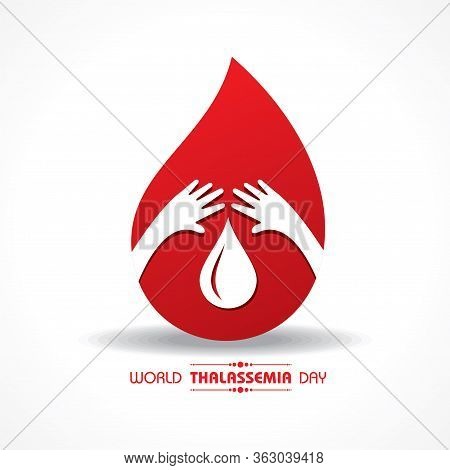 Vector Illustration On The Theme Of World Thalassemia Day Observed On May 8th Every Year. Thalassemi