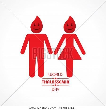 Vector Illustration On The Theme Of World Thalassemia Day Observed On May 8th Every Year. Thalassemi