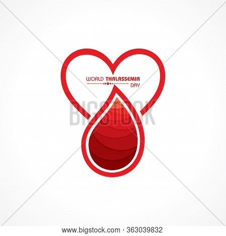Vector Illustration On The Theme Of World Thalassemia Day Observed On May 8th Every Year. Thalassemi