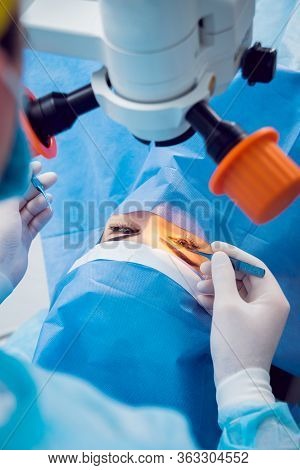 The Operation On The Eye. Cataract Surgery.