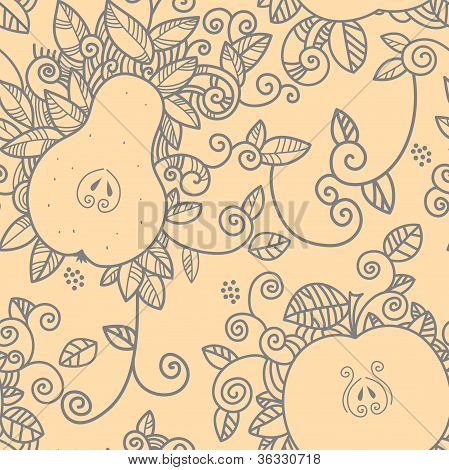 Dekoratif elma ve armut modeli