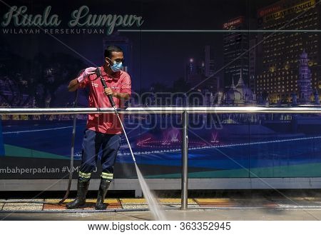 A View Of Empty Kuala Lumpur During Movement Control Order Lockdown To Prevent The Spread Of The Cor
