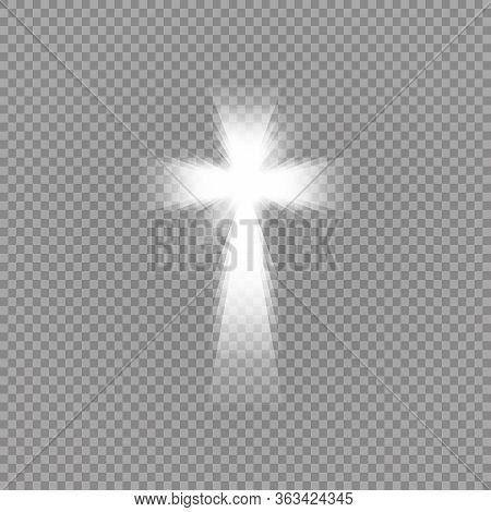 Shining White Cross Vector Photo Free Trial Bigstock