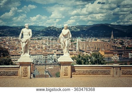 FLORENCE - MAY 20: Statue in Giardino Bardini on May 20, 2016 in Florence, Italy. Florence was a center of medieval European trade and finance and is the birthplace of the Renaissance