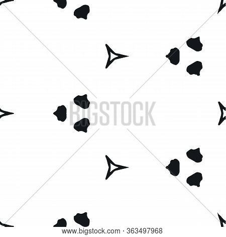 Black And White Abstract Artistic Tile Illustration Seamless Pattern Background.