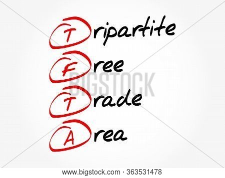 Tfta - Tripartite Free Trade Area Acronym, Business Concept Background