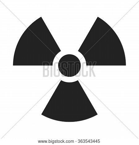 Radiaction Symbol. Caution Radioactive Danger Sign. Radiaction Icon Design Template On Isolated Back