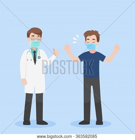 A Healthy Strong Patient The Hospital Room After Doctor Treatment, Health Careconcept.