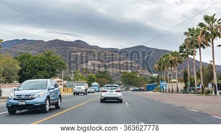 Jocotepec - Carretera Chapala, Jalisco / Mexico. January 23th, 2020. Highway With Moderate Traffic W