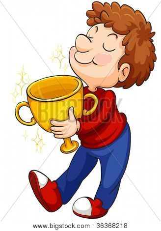 illustration of a boy on a white background
