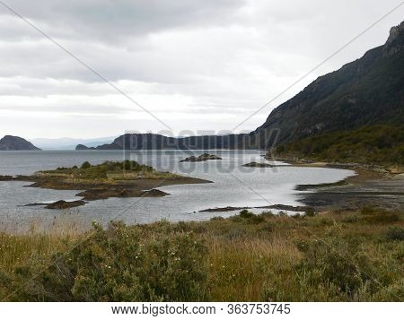 A Lake In Tierra Del Fuego's National Park In Patagonia Argentina