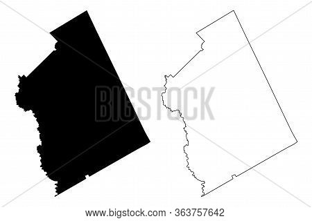Twiggs County, Georgia (u.s. County, United States Of America,usa, U.s., Us) Map Vector Illustration