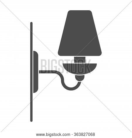 Vector Icon Of A Chandelier, Wall Lamp. Stock Illustration Isolated On A White Background. Simple De