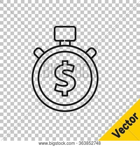 Black Line Time Money Vector Photo Free Trial Bigstock