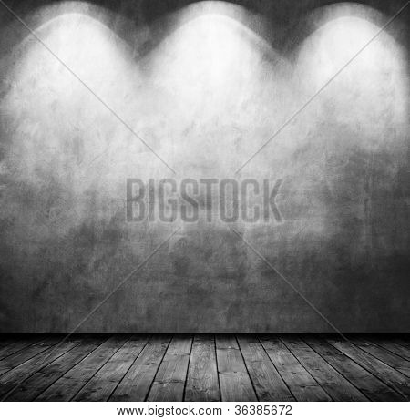 오래 된 목조 인테리어 방입니다.