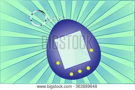 Retro Old Antique Hipster Electronic Portable Toy From The 70s, 80s, 90s, 2000s Against A Background