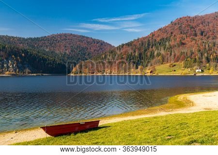 Palcmanska Masa lake near Dedinky, National Park Slovensky Raj, Slovakia