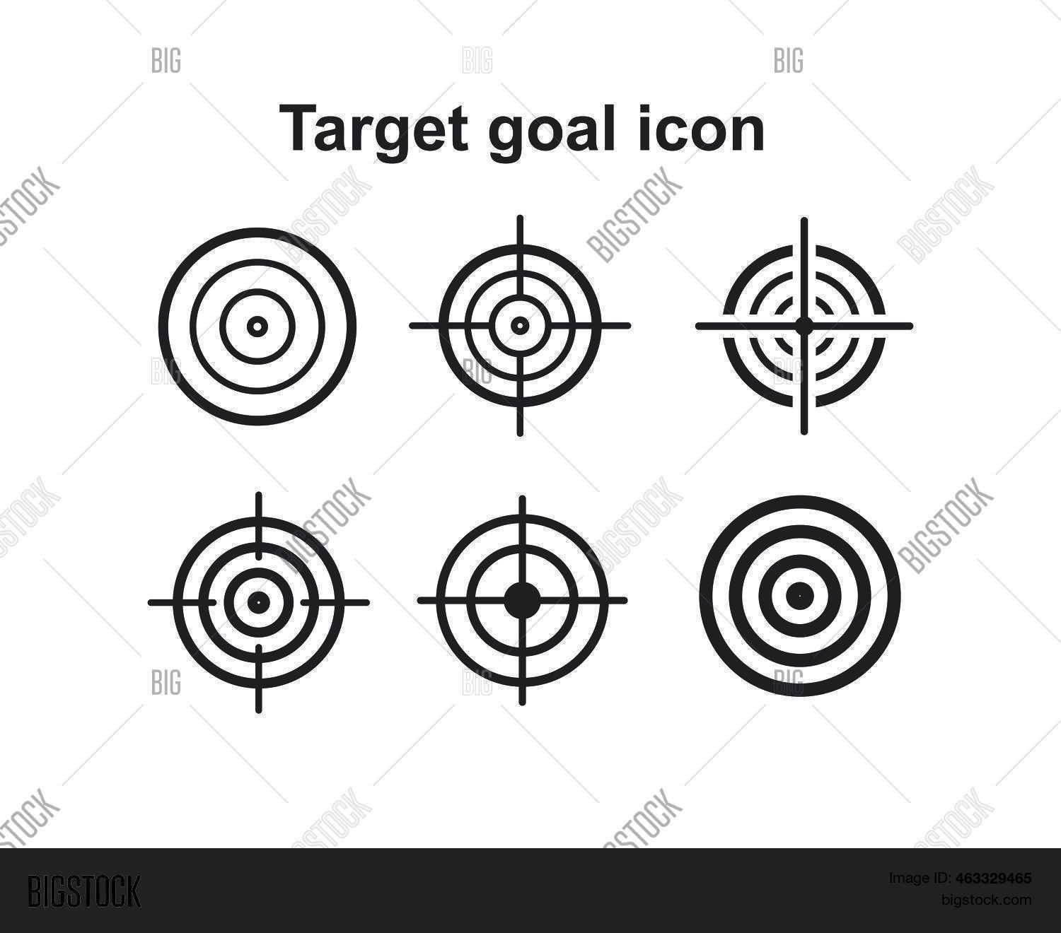 Target Goal Icon Vector & Photo (Free Trial) Bigstock
