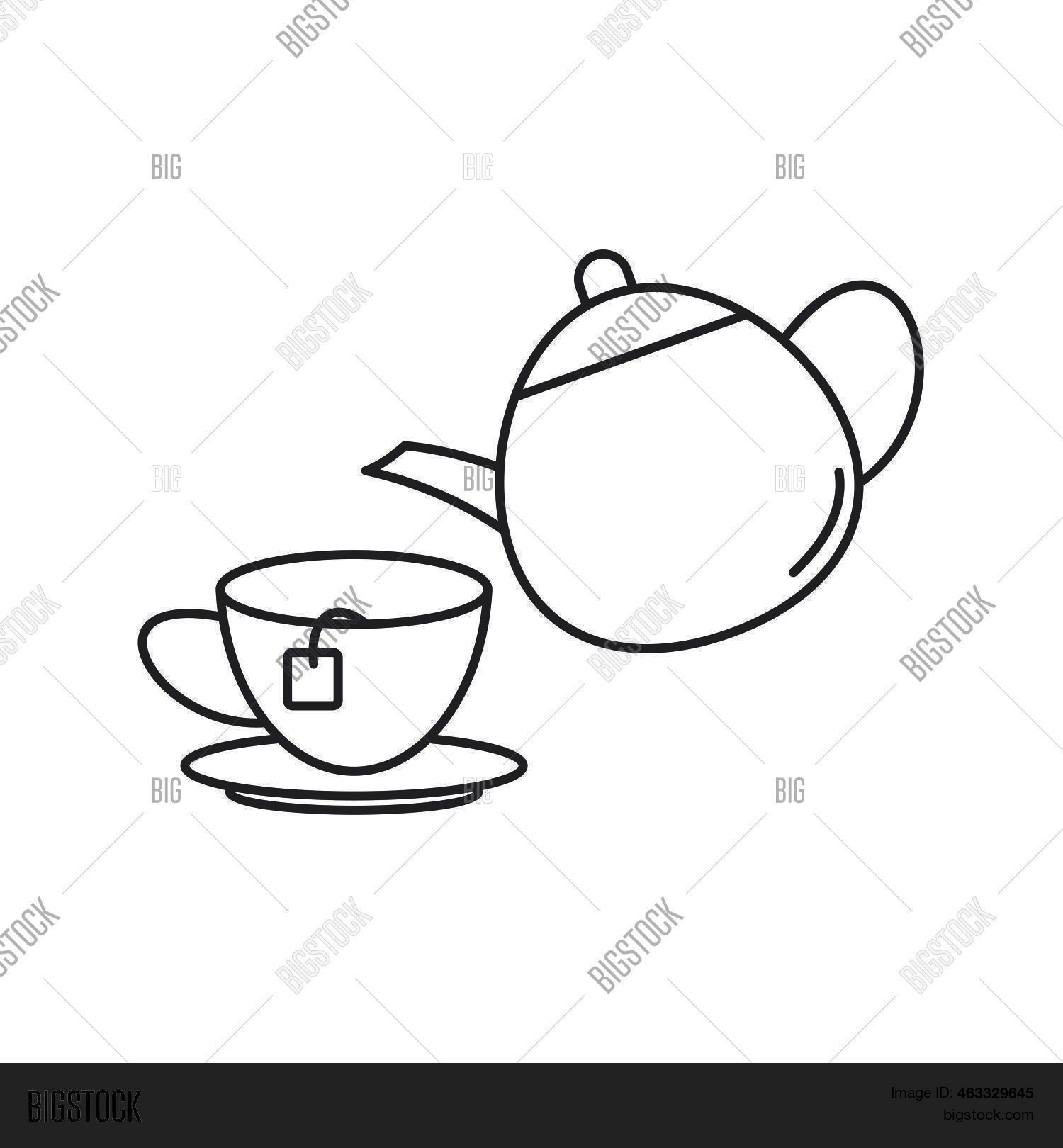 Pouring Tea Party Vector & Photo (Free Trial) | Bigstock